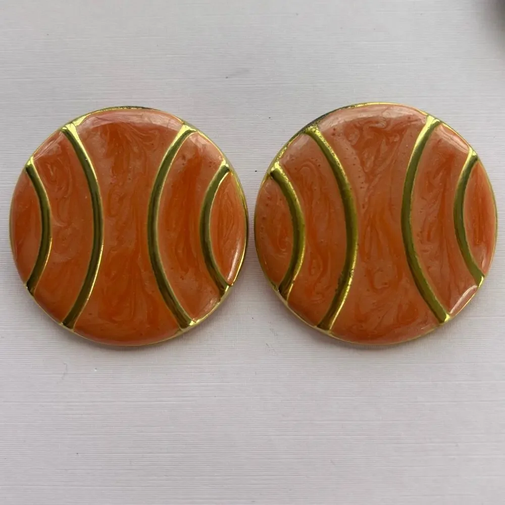 2 pair VINTAGE Enamel 1980’s Post Earrings
